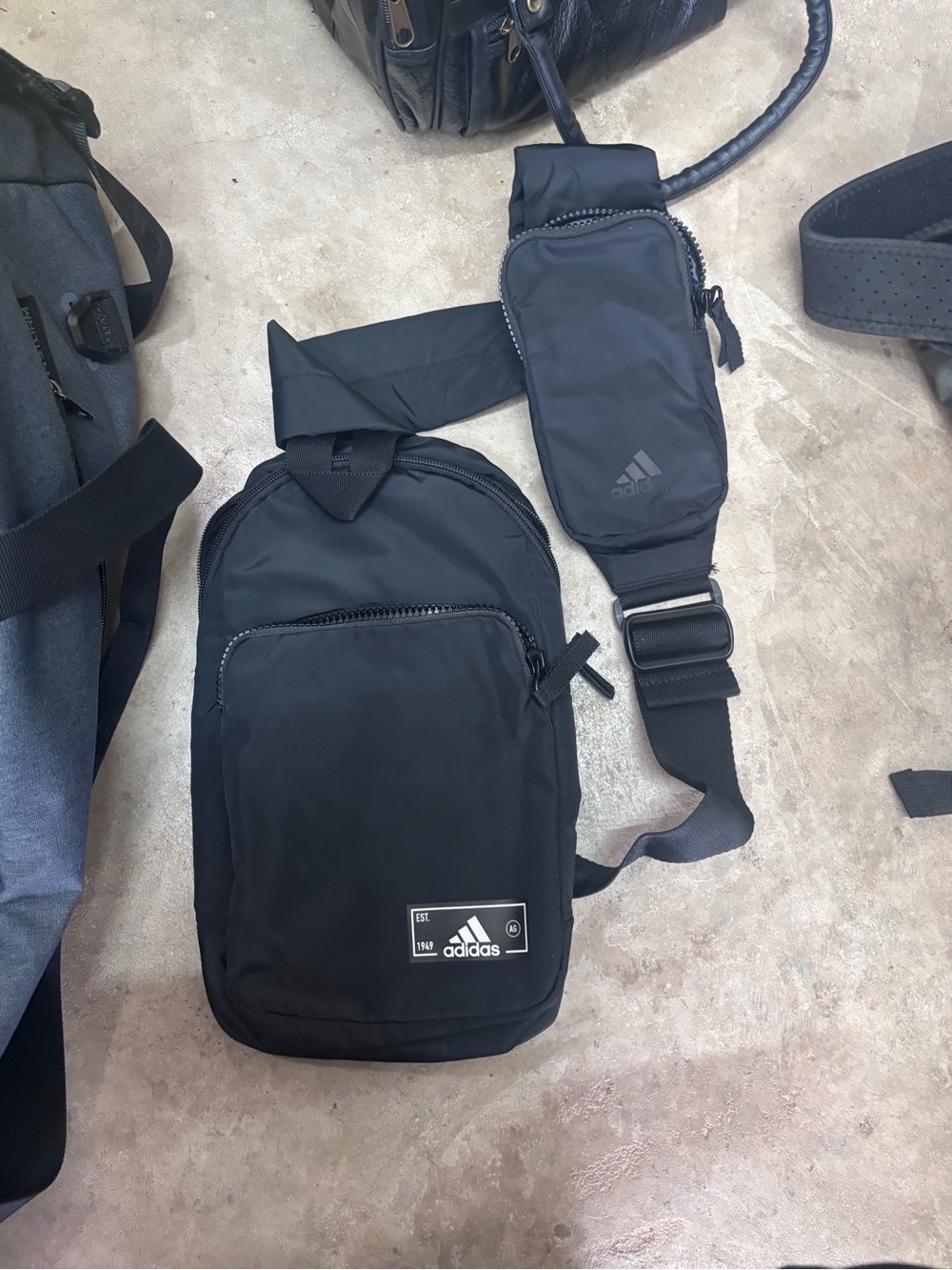 adidas Black Sling Crossbody Bag for Men